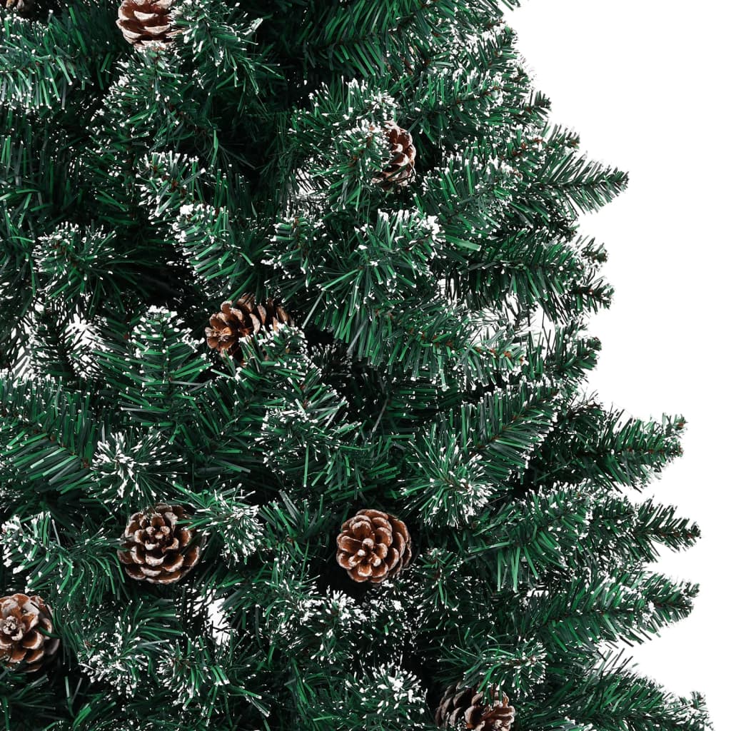 Slim Pre-lit Christmas Tree with Ball Set Green 150 cm - OLBRIT