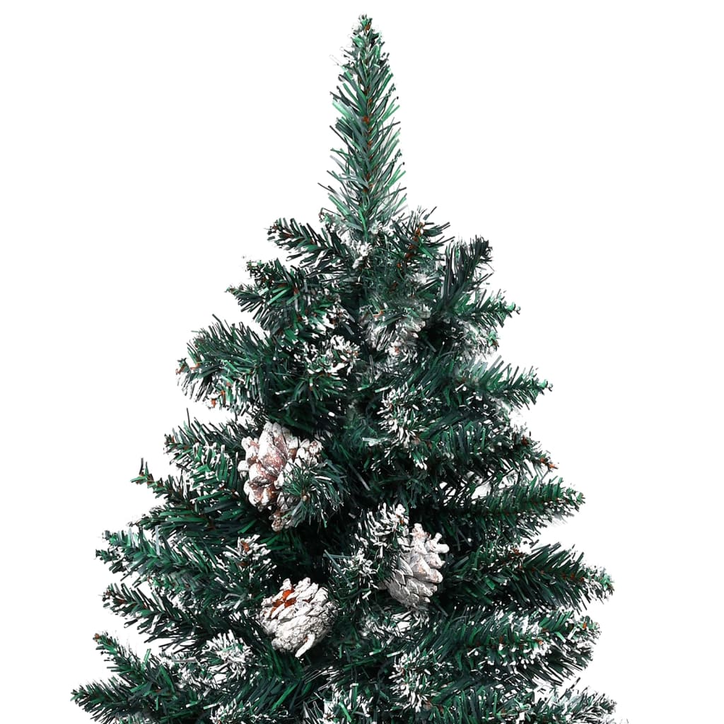 Slim Pre-lit Christmas Tree with Ball Set Green 150 cm - OLBRIT