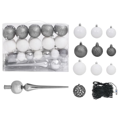 Slim Pre-lit Christmas Tree with Ball Set Green 150 cm - OLBRIT