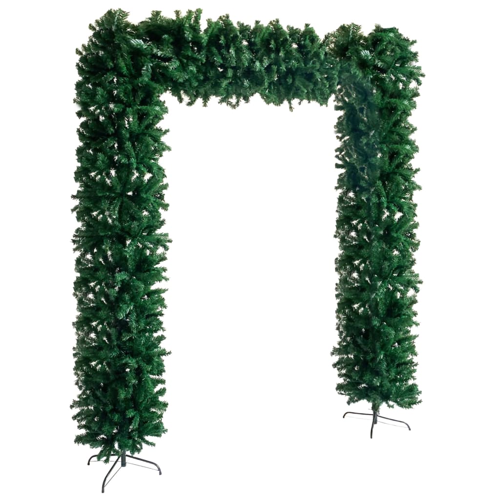 Christmas Tree Arch with LEDs & Ball Set Green 240 cm - OLBRIT