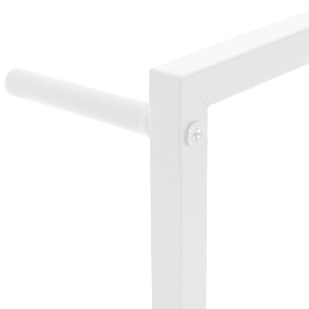 vidaXL Towel Rack White 60x10x116 cm Steel - OLBRIT