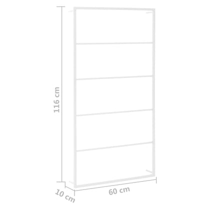 vidaXL Towel Rack White 60x10x116 cm Steel - OLBRIT