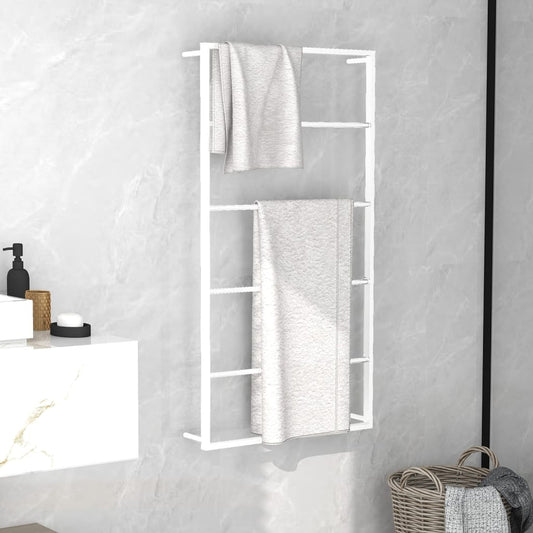 vidaXL Towel Rack White 60x10x116 cm Steel - OLBRIT