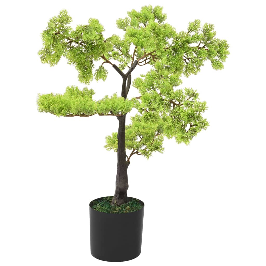 Artificial Cypress Bonsai with Pot 60 cm Green - OLBRIT