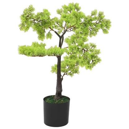 Artificial Cypress Bonsai with Pot 60 cm Green - OLBRIT