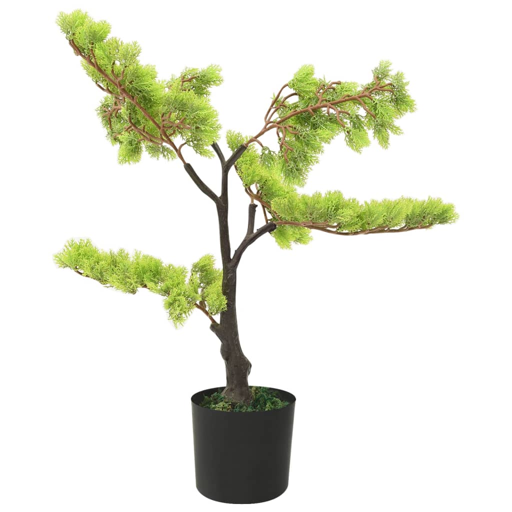 Artificial Cypress Bonsai with Pot 60 cm Green - OLBRIT