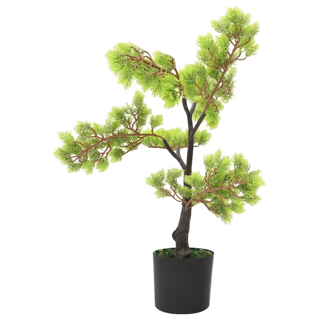 Artificial Cypress Bonsai with Pot 60 cm Green - OLBRIT