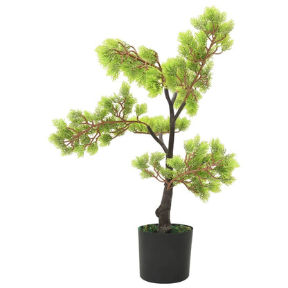 Artificial Cypress Bonsai with Pot 60 cm Green - OLBRIT