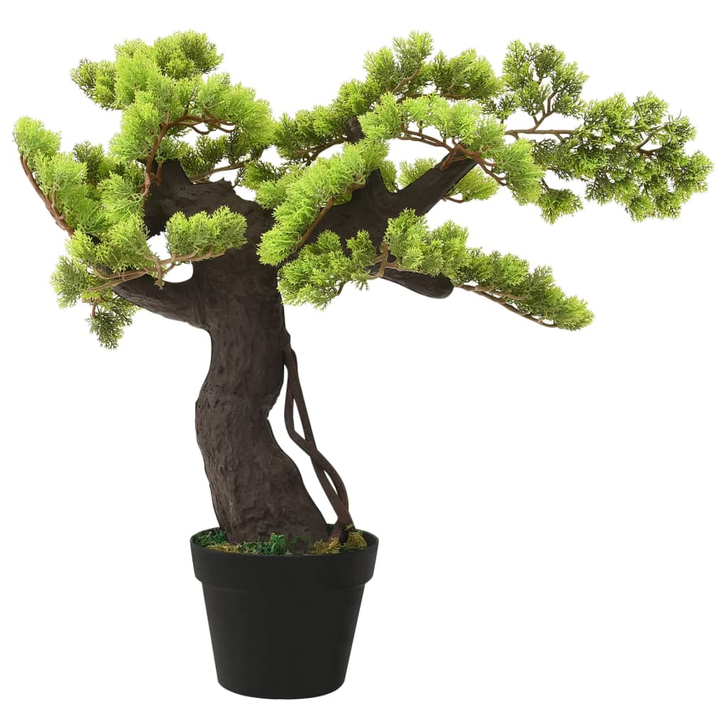 Artificial Cypress Bonsai with Pot 70 cm Green - OLBRIT