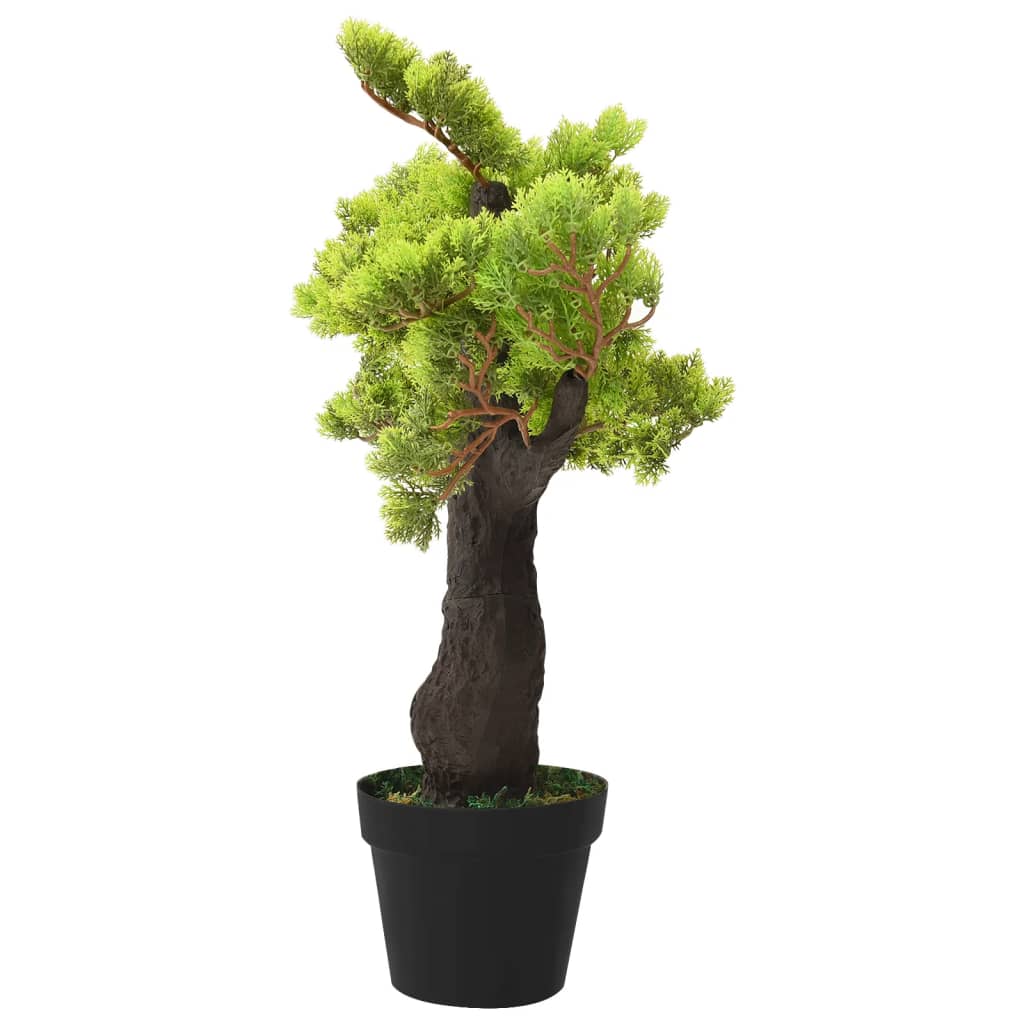 Artificial Cypress Bonsai with Pot 70 cm Green - OLBRIT