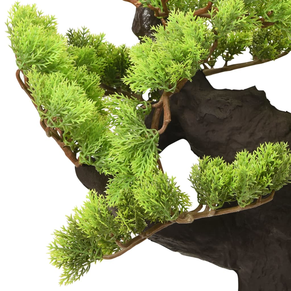 Artificial Cypress Bonsai with Pot 70 cm Green - OLBRIT