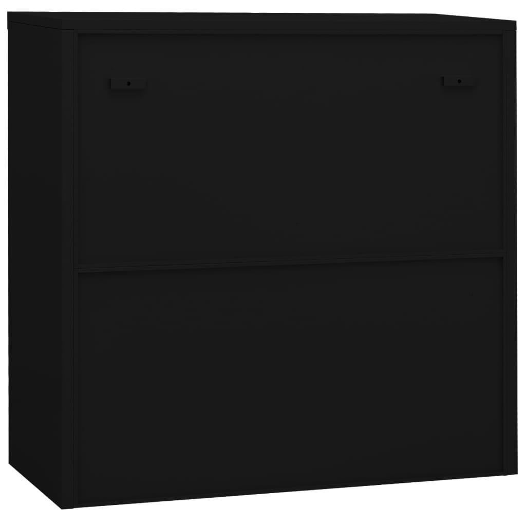 Office Cabinet Black 90x40x90 cm Steel - OLBRIT