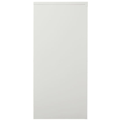 Sliding Door Cabinet Light Grey 90x40x90 cm Steel - OLBRIT