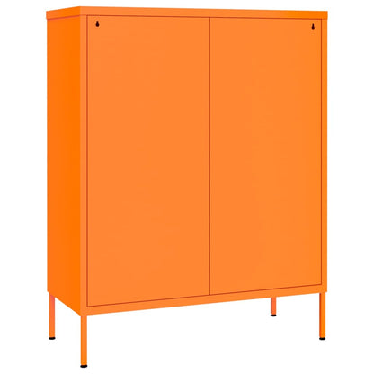 Drawer Cabinet Orange 80x35x101.5 cm Steel - OLBRIT