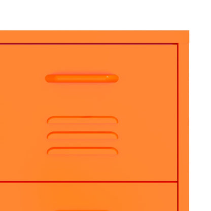 Drawer Cabinet Orange 80x35x101.5 cm Steel - OLBRIT