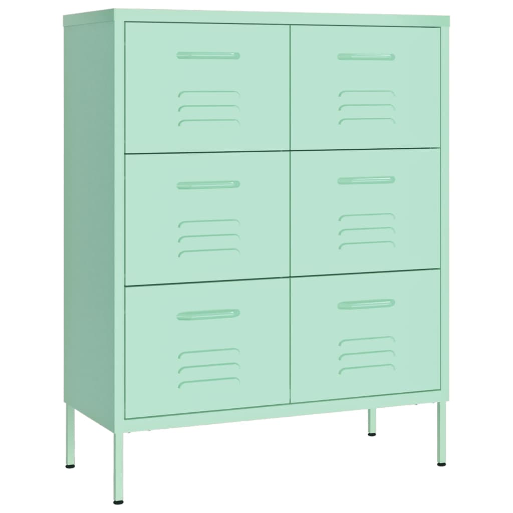 Drawer Cabinet Mint 80x35x101.5 cm Steel - OLBRIT