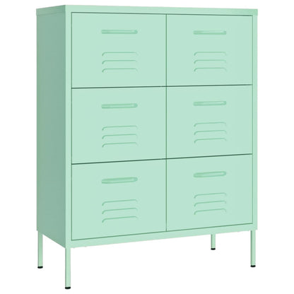 Drawer Cabinet Mint 80x35x101.5 cm Steel - OLBRIT
