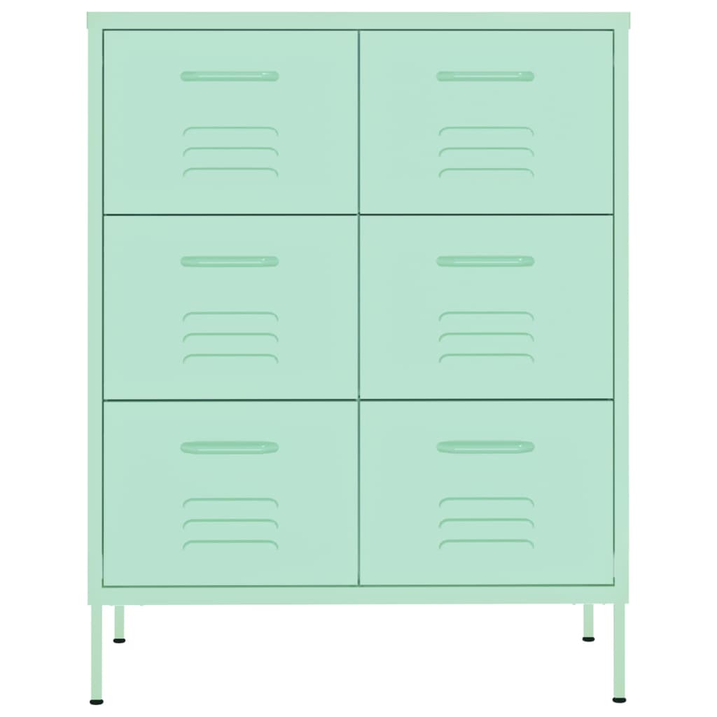Drawer Cabinet Mint 80x35x101.5 cm Steel - OLBRIT