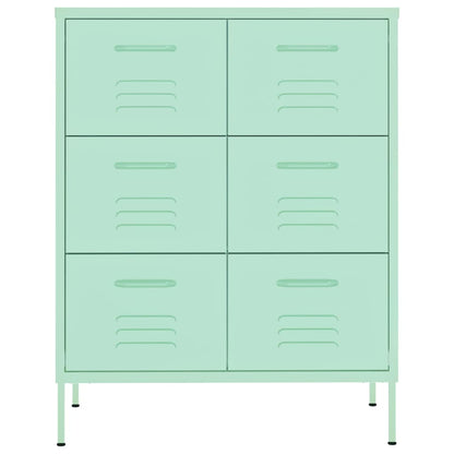 Drawer Cabinet Mint 80x35x101.5 cm Steel - OLBRIT