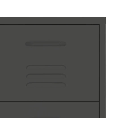 Drawer Cabinet Anthracite 80x35x101.5 cm Steel - OLBRIT