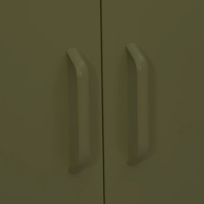 Storage Cabinet Olive Green 80x35x101.5 cm Steel - OLBRIT