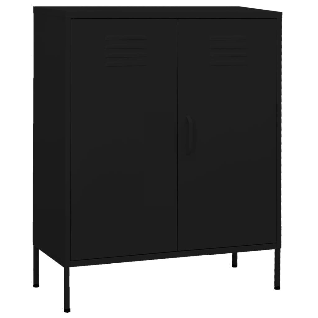 Storage Cabinet Black 80x35x101.5 cm Steel - OLBRIT