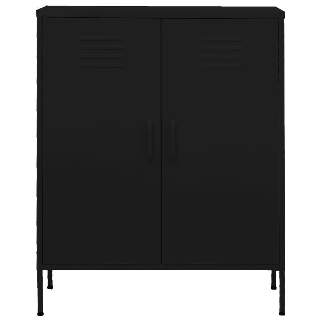 Storage Cabinet Black 80x35x101.5 cm Steel - OLBRIT