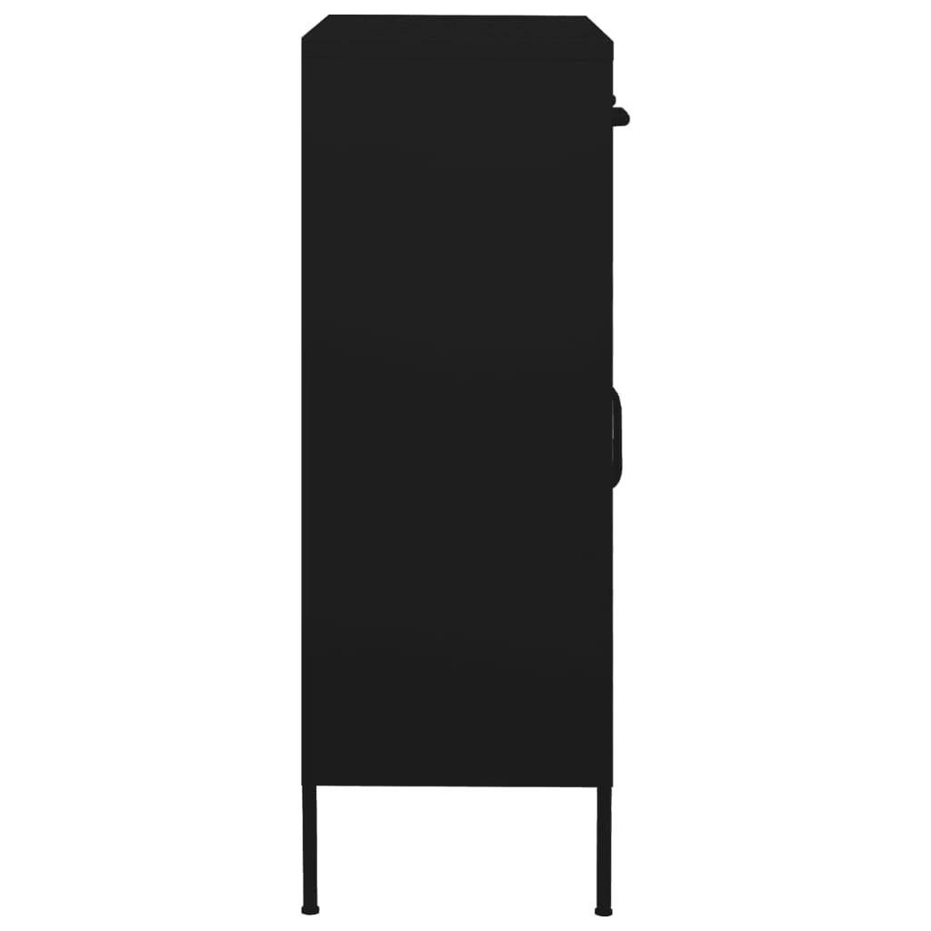 Storage Cabinet Black 80x35x101.5 cm Steel - OLBRIT