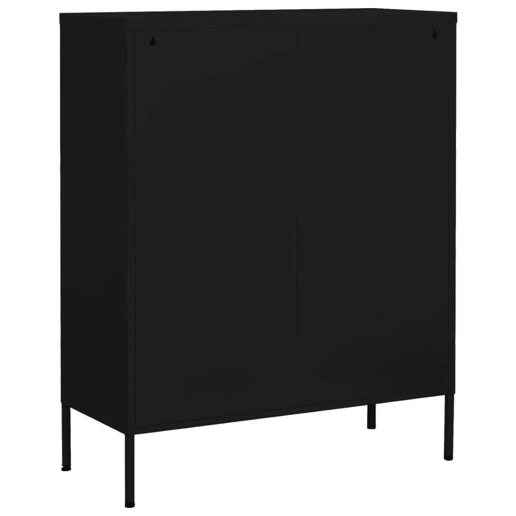 Storage Cabinet Black 80x35x101.5 cm Steel - OLBRIT