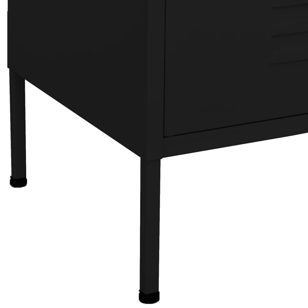 Storage Cabinet Black 80x35x101.5 cm Steel - OLBRIT