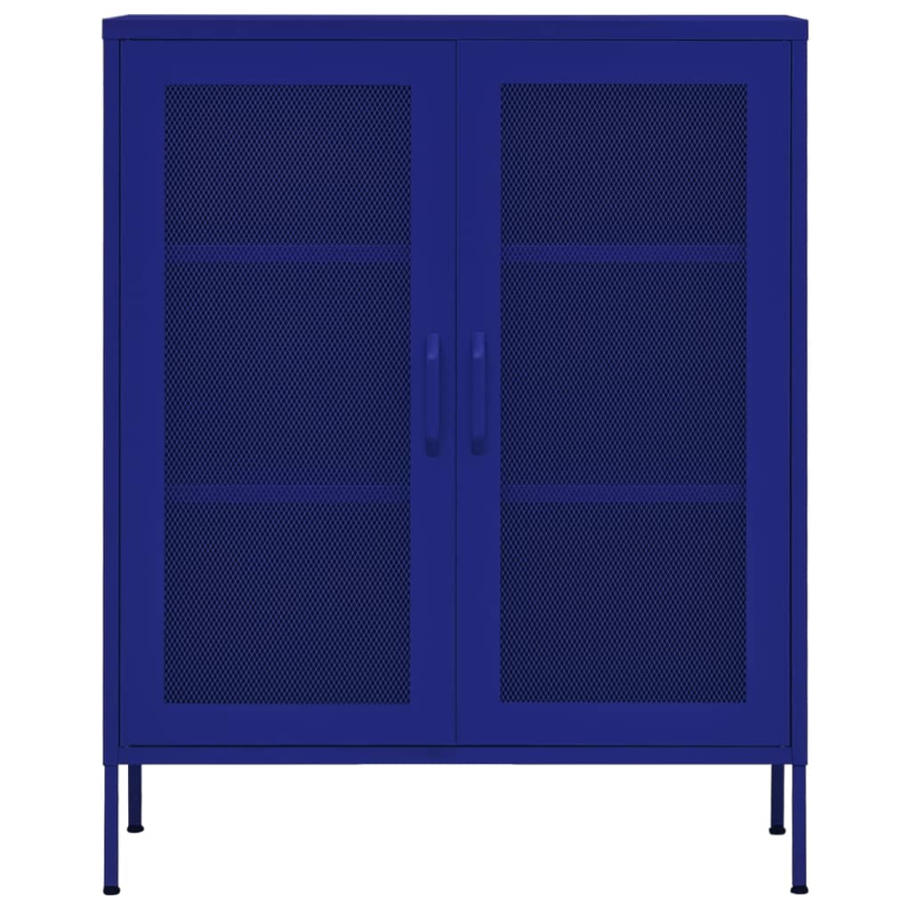 Storage Cabinet Navy Blue 80x35x101.5 cm Steel - OLBRIT