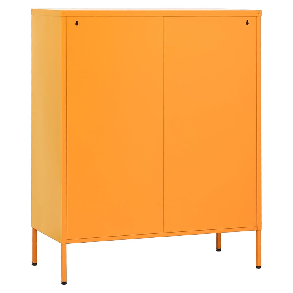 Storage Cabinet Mustard Yellow 80x35x101.5 cm Steel - OLBRIT