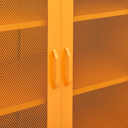 Storage Cabinet Mustard Yellow 80x35x101.5 cm Steel - OLBRIT