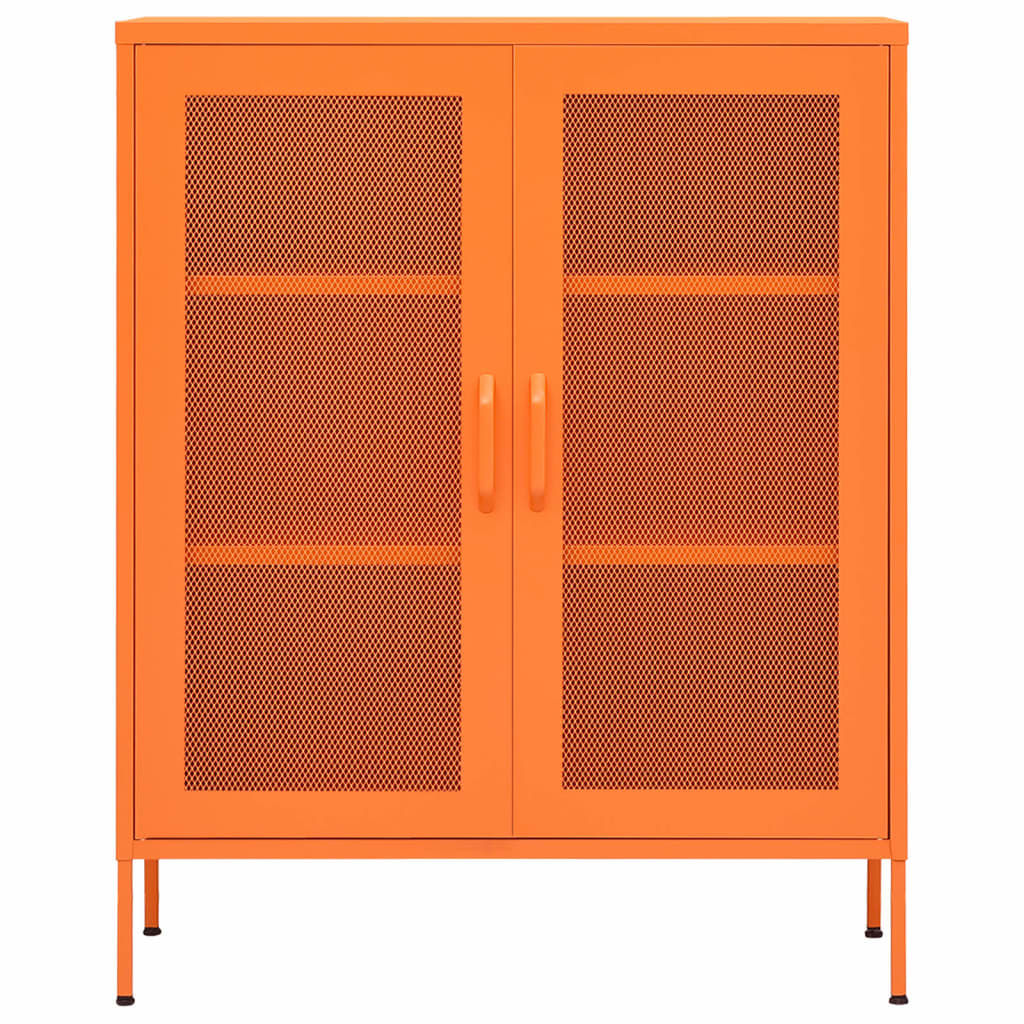 Storage Cabinet Orange 80x35x101.5 cm Steel - OLBRIT