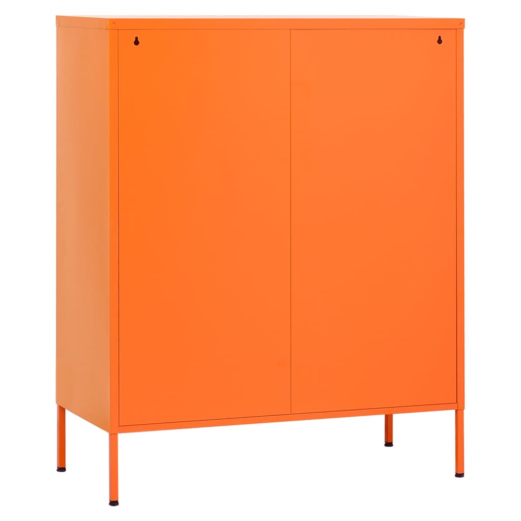 Storage Cabinet Orange 80x35x101.5 cm Steel - OLBRIT