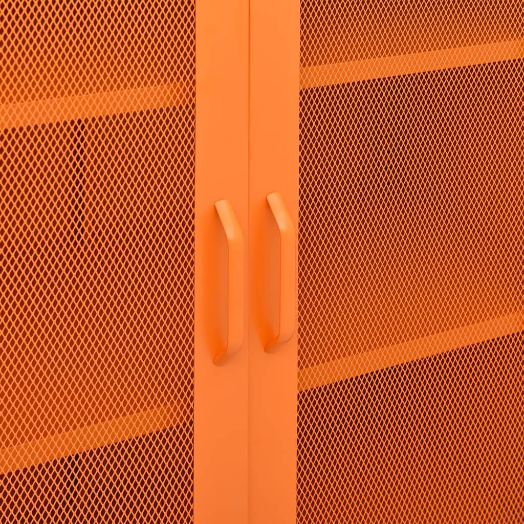 Storage Cabinet Orange 80x35x101.5 cm Steel - OLBRIT