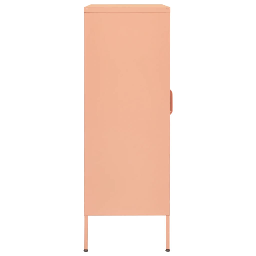 Storage Cabinet Pink 80x35x101.5 cm Steel - OLBRIT