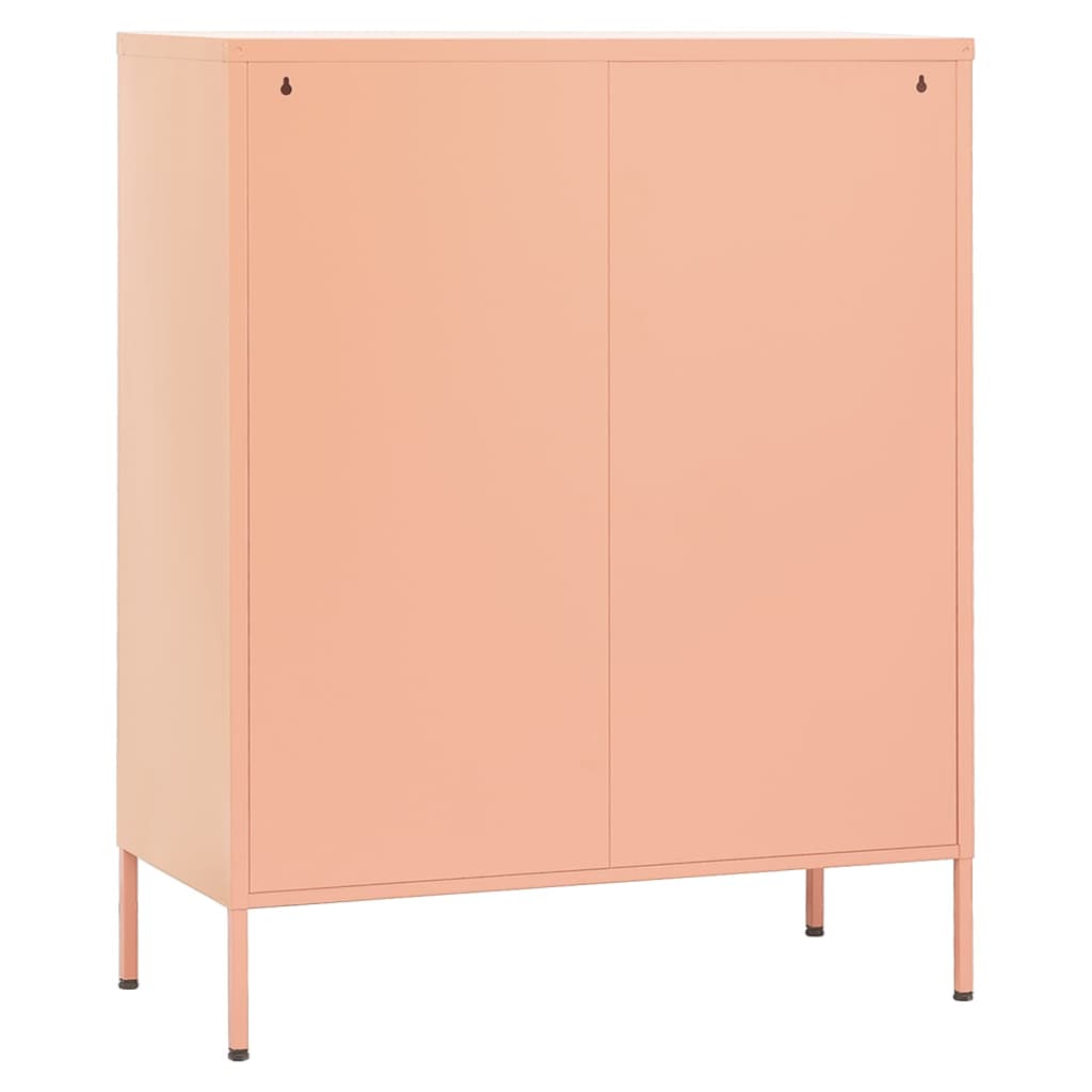 Storage Cabinet Pink 80x35x101.5 cm Steel - OLBRIT