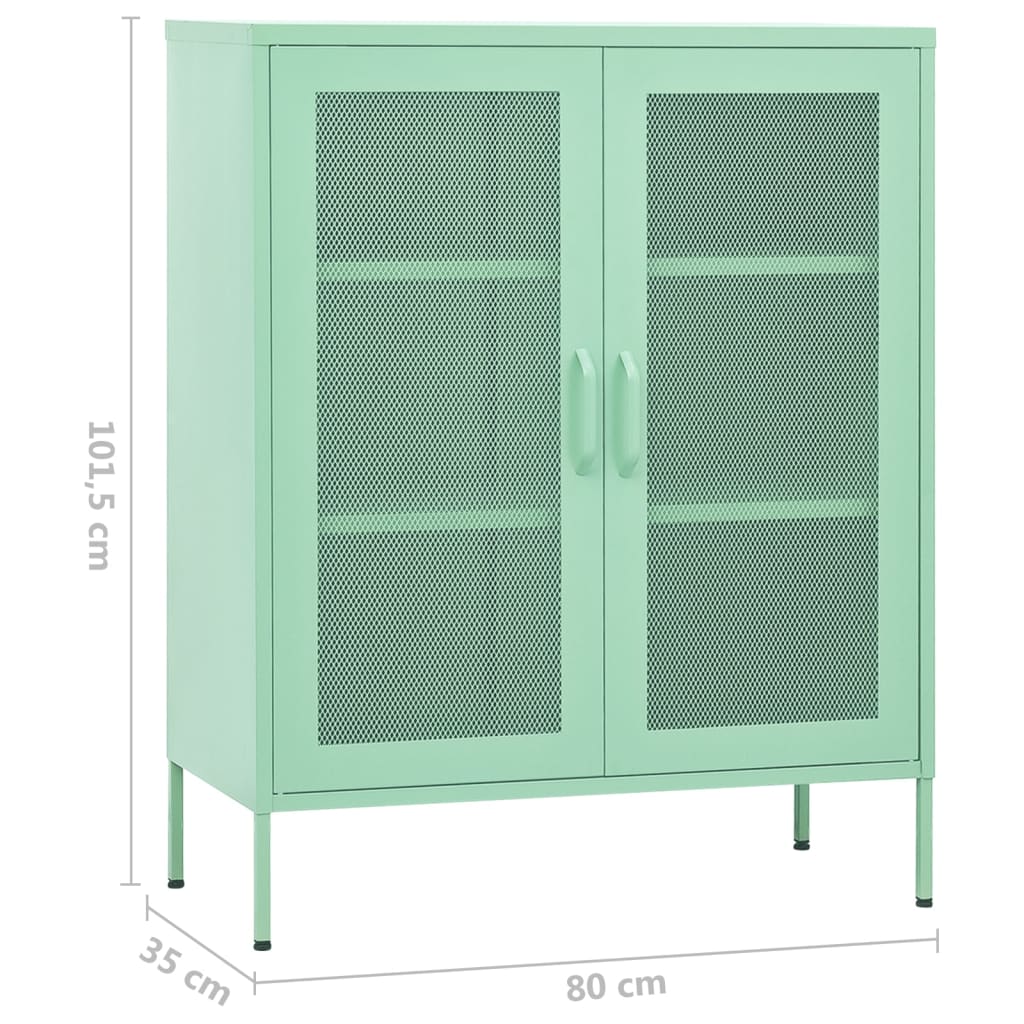 Storage Cabinet Mint 80x35x101.5 cm Steel - OLBRIT