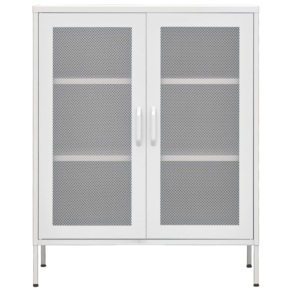 Storage Cabinet White 80x35x101.5 cm Steel - OLBRIT