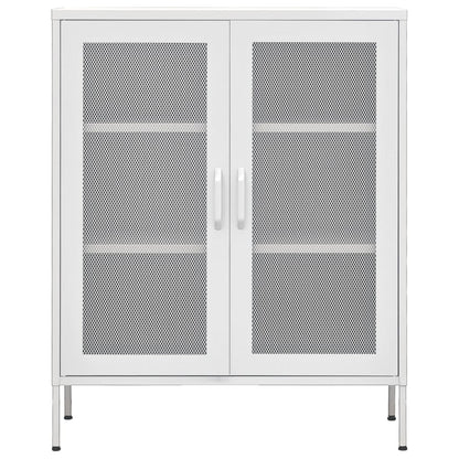 Storage Cabinet White 80x35x101.5 cm Steel - OLBRIT