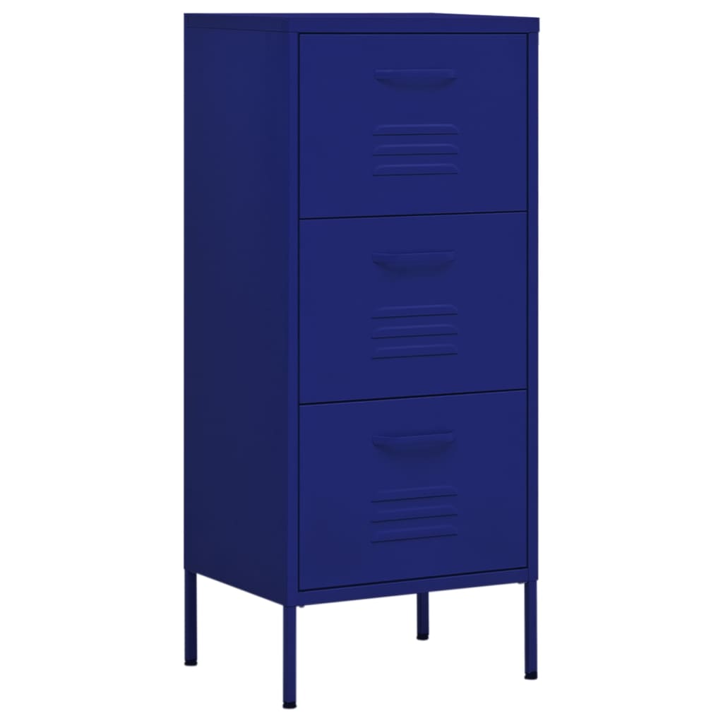 Storage Cabinet Navy Blue 42.5x35x101.5 cm Steel - OLBRIT