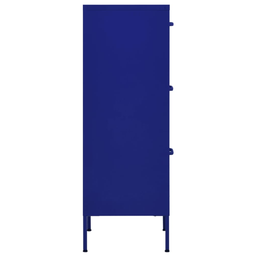 Storage Cabinet Navy Blue 42.5x35x101.5 cm Steel - OLBRIT