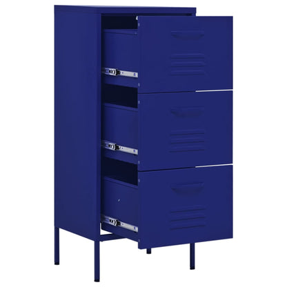 Storage Cabinet Navy Blue 42.5x35x101.5 cm Steel - OLBRIT