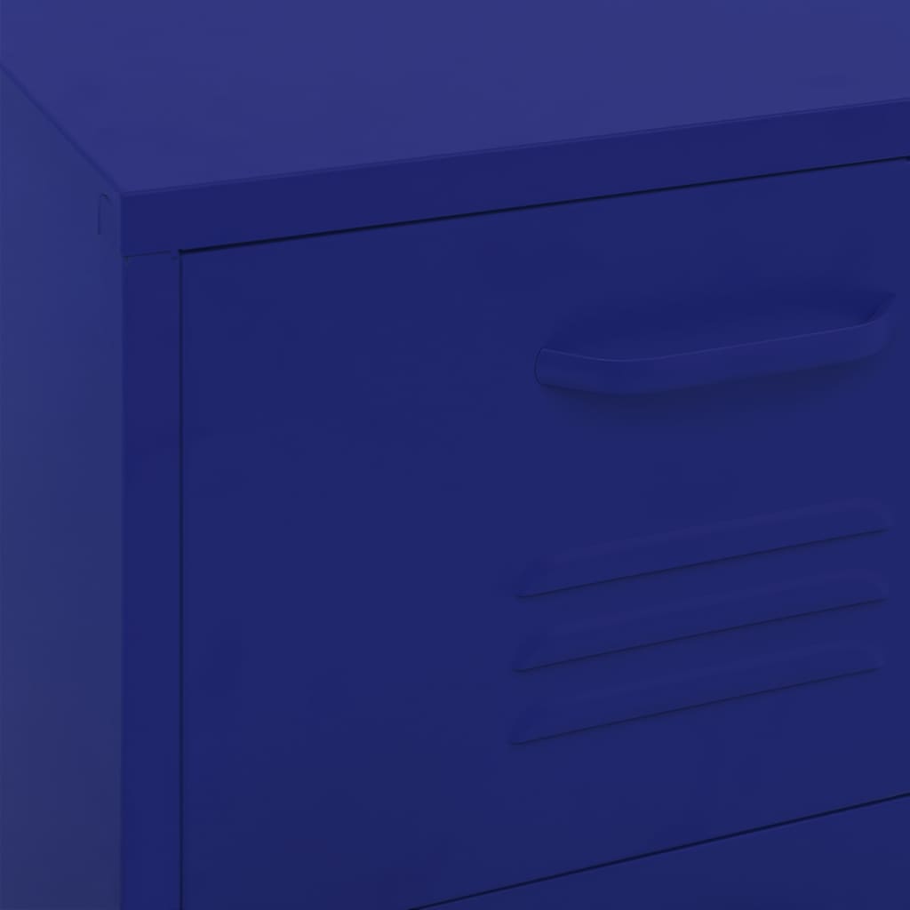 Storage Cabinet Navy Blue 42.5x35x101.5 cm Steel - OLBRIT