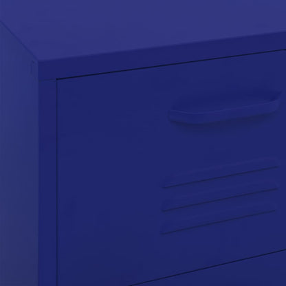 Storage Cabinet Navy Blue 42.5x35x101.5 cm Steel - OLBRIT