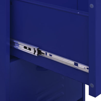 Storage Cabinet Navy Blue 42.5x35x101.5 cm Steel - OLBRIT