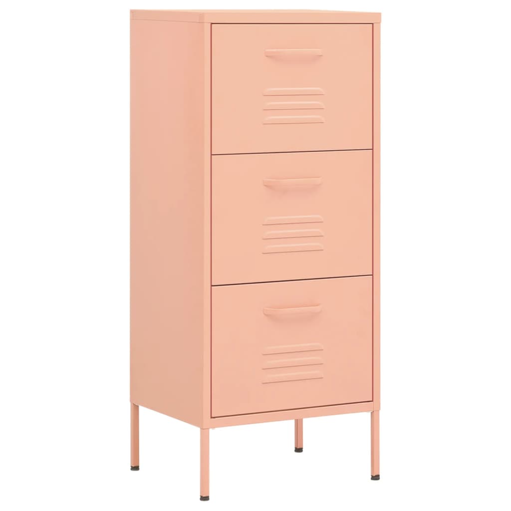 Storage Cabinet Pink 42.5x35x101.5 cm Steel - OLBRIT