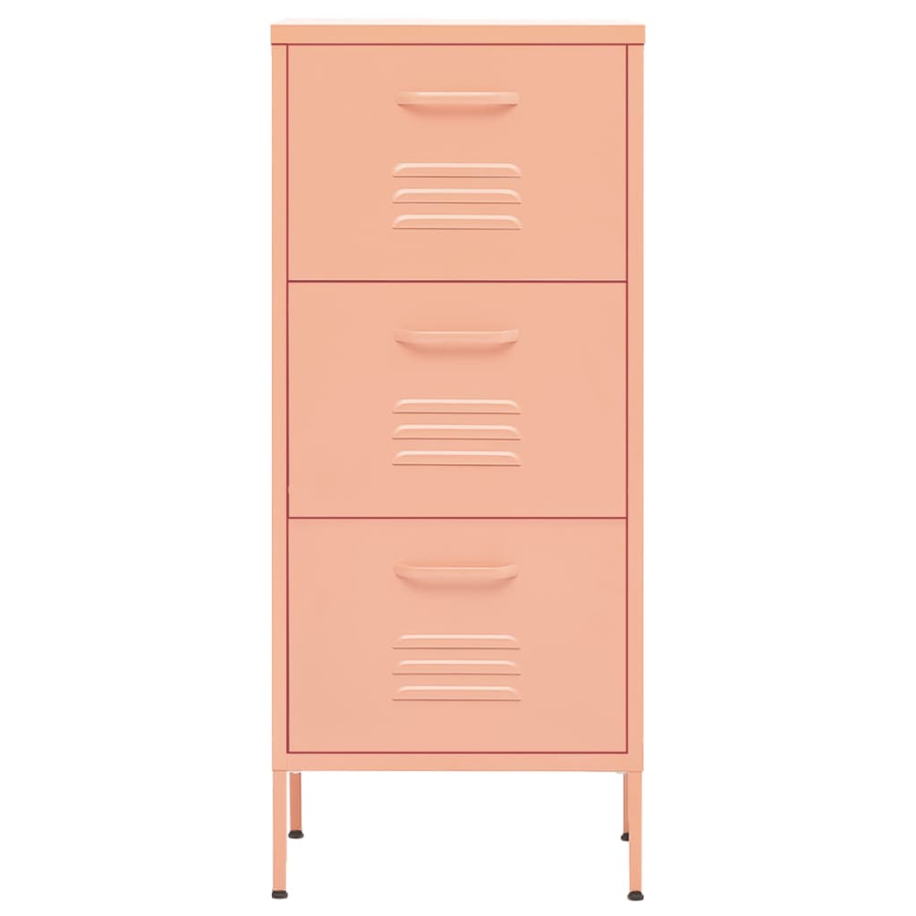 Storage Cabinet Pink 42.5x35x101.5 cm Steel - OLBRIT