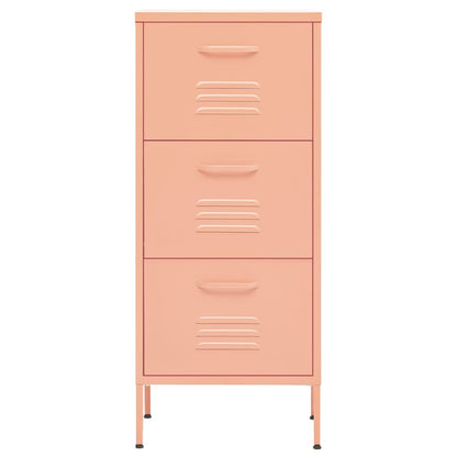 Storage Cabinet Pink 42.5x35x101.5 cm Steel - OLBRIT